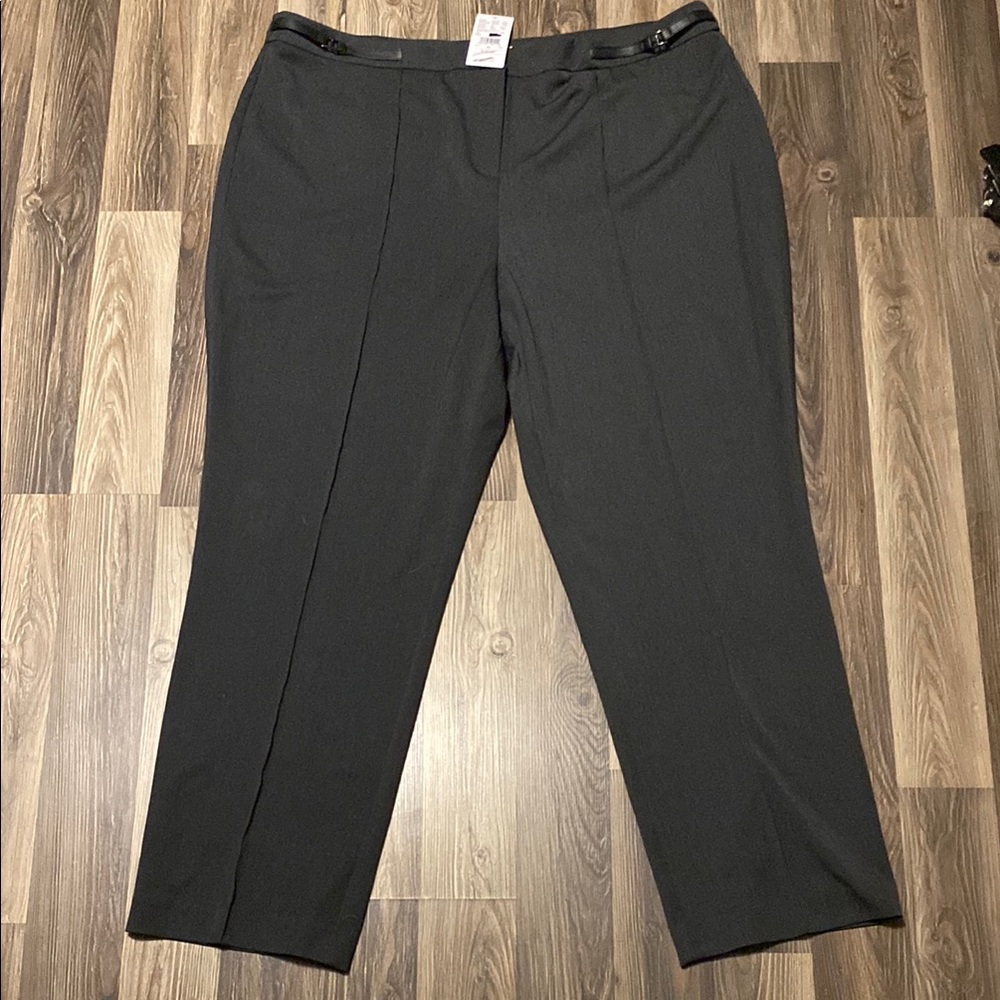 Size 22 Plus size Ladies Charcoal Gray High waisted Trousers dress pant BNWT